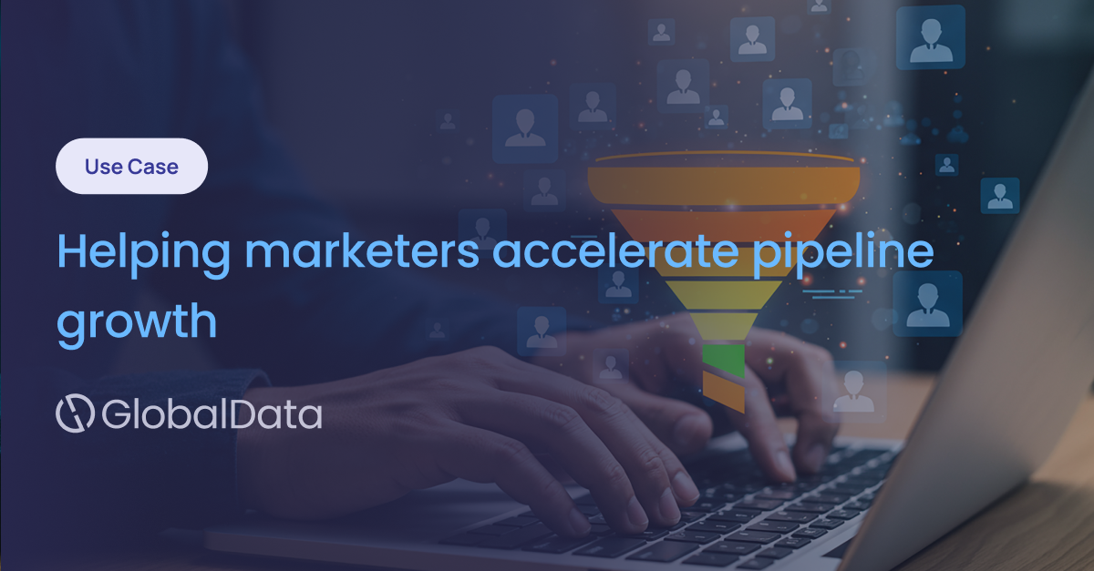 Image reads: Use Case Helping marketers accelerate pipeline growth [logo] GlobalData